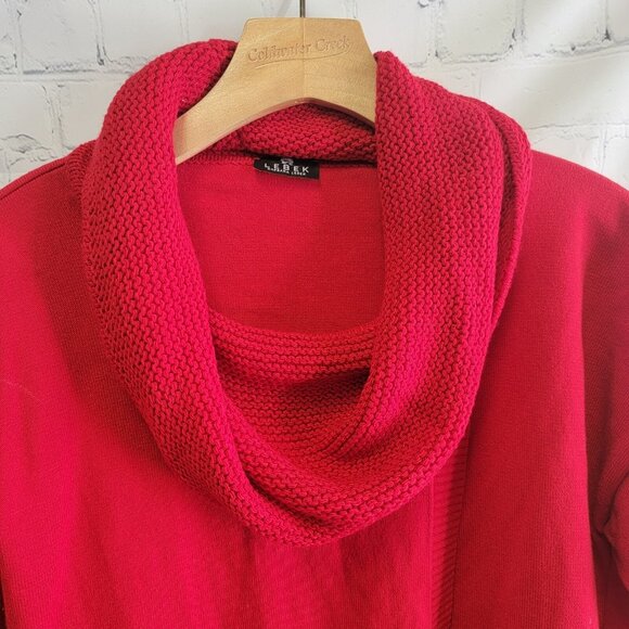 Barbara Lebek Cowl Neck Sweater Women's Size 8 US‎ 10 UK Red Soft EUC - Picture 3 of 7